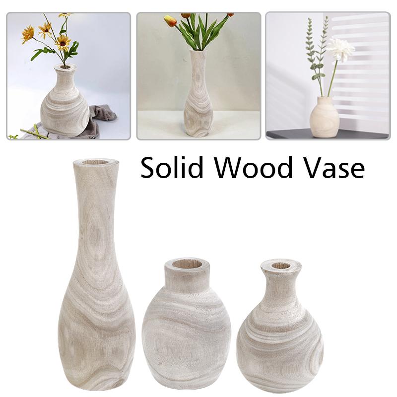 1шт Цветочная композиция Натуральный цвет Деревянная ваза Шикарный настольный орнамент Минималистичные сухоцветы Дзен Дизайн Цветы Бутылка