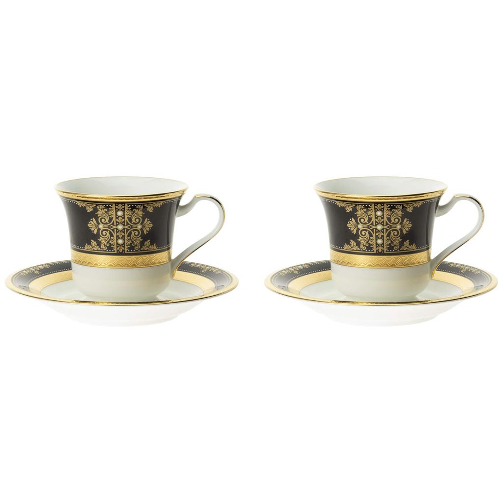 Noritake American Cup Saucer 220cc Evening Majesty 2 Bone China & (Pair Set) P59589/4818