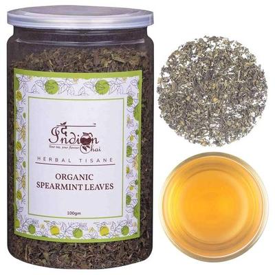 Органический чай с мятой от The Indian Chai |Снимает стресс|Травяной чай|Без кофеина|Листовой-100 грамм