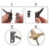 Animal Free Punch Wall Mount Hook Zinc Zinc Zinc Alloy Cabinet Storage Hook Ox Horn Dual Hanger  Coat
