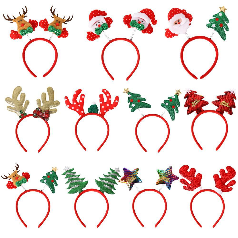 Festive Christmas Headband: Santa Claus, Reindeer & Tree Antler Headpiece for Holiday Parties