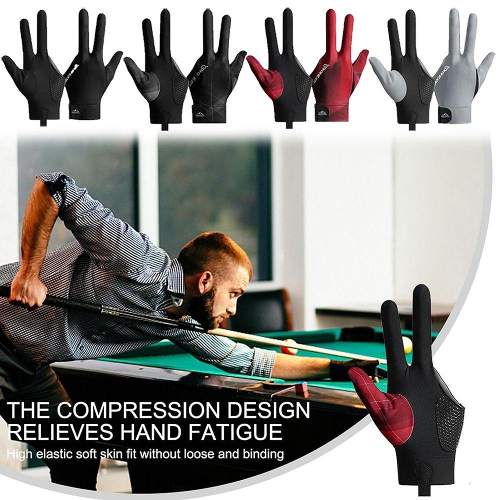 Эластичная перчатка для снукера, левая и правая перчатка с тремя пальцами, высококачественная перчатка для бильярда