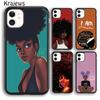 Мягкий чехол для телефона Krajews Afro Black Girl для iPhone 14 5 SE 6s 7 8 plus X XR XS 11 12 13 pro max Samsung S21 S22 ultra