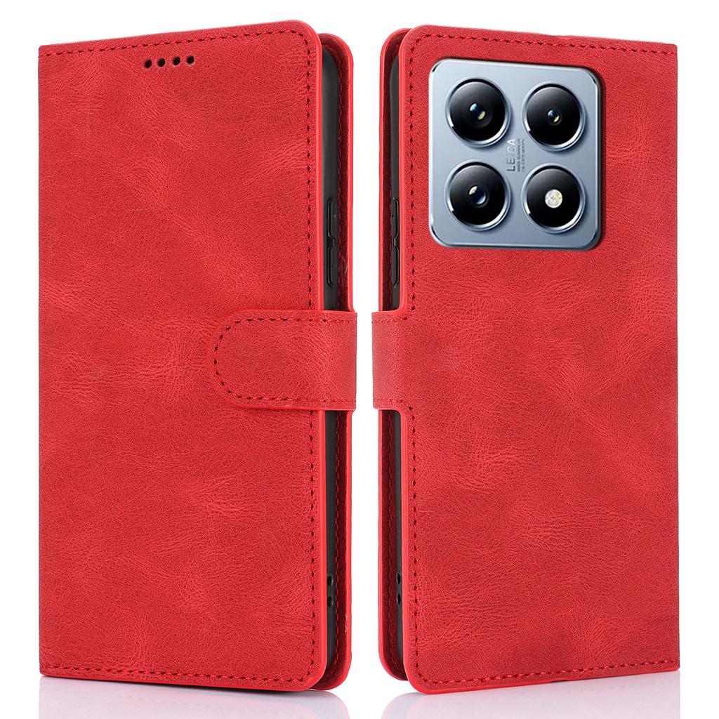 Для Xiaomi 14T Pro Чехол из ПУ кожи Чехол для телефона с кошельком Подставка Вид