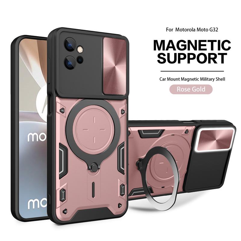 Для Motorola Moto G32 4G чехол с металлическим кольцом-держателем, противоударный чехол для Moto G32 G 32 MotoG32 2022, защитный чехол для камеры