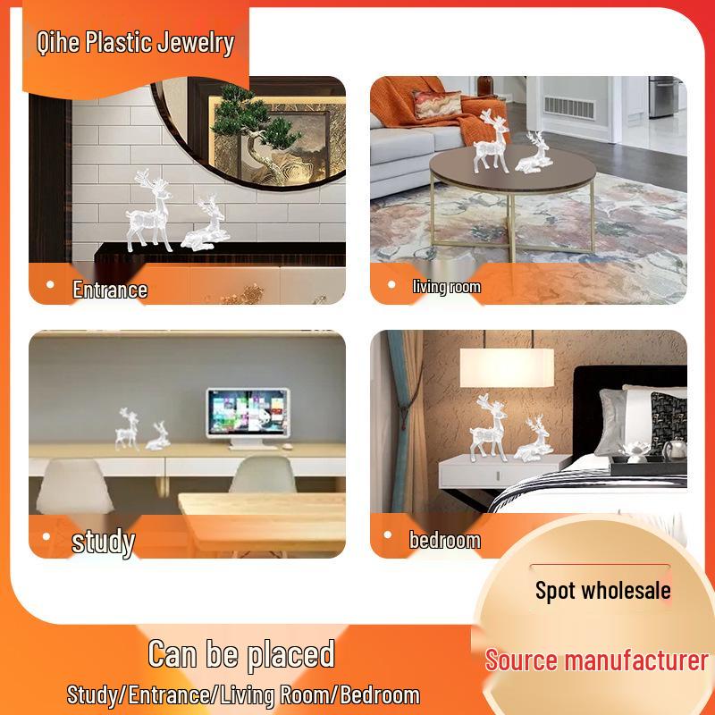 Акриловый Олень Рождественская Елка Украшение Орнамент