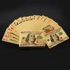 Dollar Gold Foil Poker Cards Waterproof Paper Playing Cards Party Table Gambling Board Games Poker Plastic Poker Collection Toy