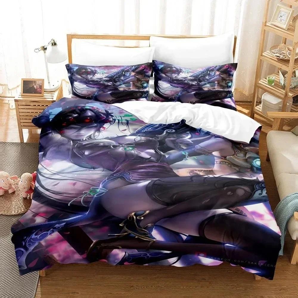 3D Printing Sexy Girls Overwatch Bedding Set Duvet Cover Sheet Pillowcase Bed Full Queen King Size Comforter Bedroom