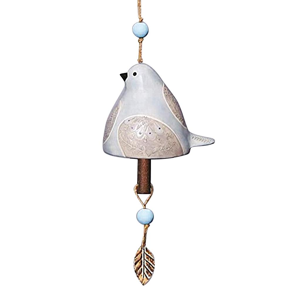 Cute Bird Bell Chimes Bird Bell Wind Chimes Hanging Rustic Wind Chime for Wall Window Door Garden Decoration Bird Pendant