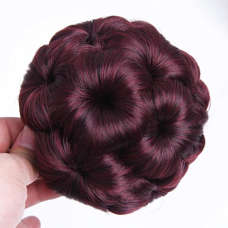Wig Ball Head Female Employer Pan Head Flower Grab Clip Hair Ornament Lazy Person Fluffy Head Ornament Hair Ring