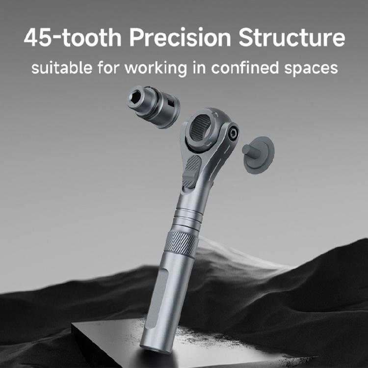 Ergonomic Compact Ratcheting Screwdriver Kit 40 in 1 Bit 180 Rotating Head Ergonomic Grip for Mechanics Vehicle Repair