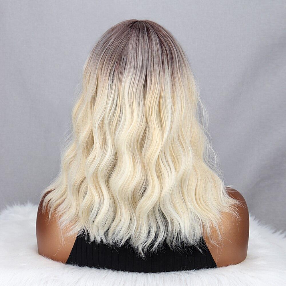 Синтетический Омбре белый серебристый натуральный волнистый короткий парик боб с челкой для косплея на каждый день натуральный парик с волнами