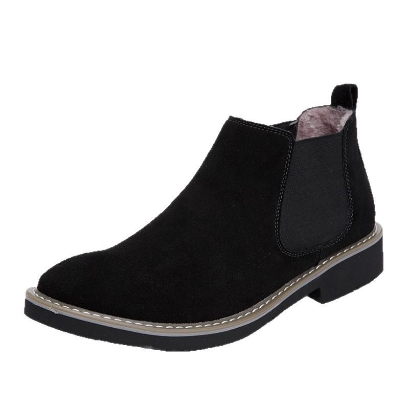 C511 men's shoes Chelsea boots thick-soled high-top leather boots autumn and winter suede leather large-size casual cotton shoes short boots men