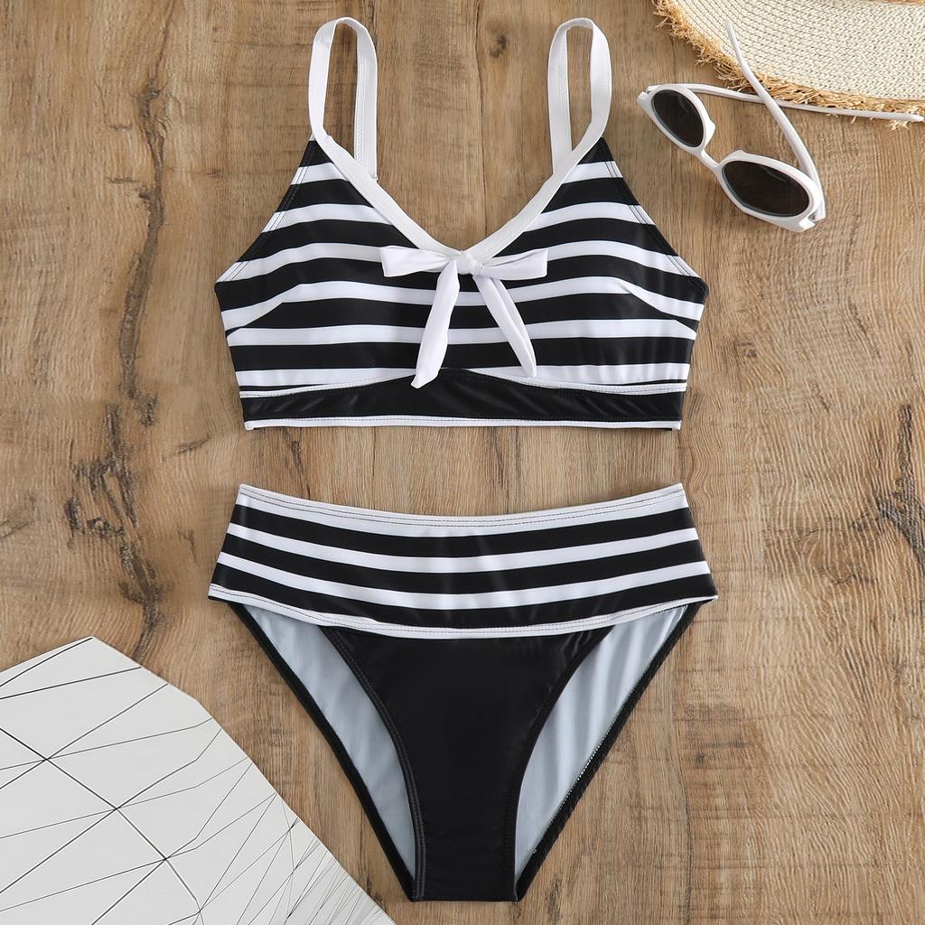 Women's Split Fashion Sexy Bikini Print With Breast Pad Without Steel Bracket Swimsuit