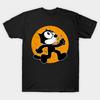 Мужская черная футболка с принтом Felix The Cat, принт на хлопковой футболке термотрансферной бумагой без вырезания