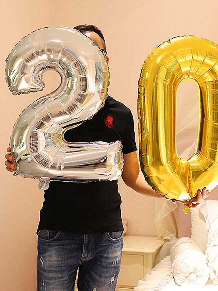 32-дюймовые фольгированные шары-цифры 10 20 30 40 50 60 70 80 90 лет Декор для дня рождения взрослого или пожилого человека, юбилей, воздушный шар