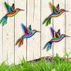 Home Garden Decoration Crafts Wrought Iron Hummingbird Wall Hanging Sculpture Mural Art Crafts Living Room Universal Gifts