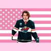 Розовый гобелен с американским флагом