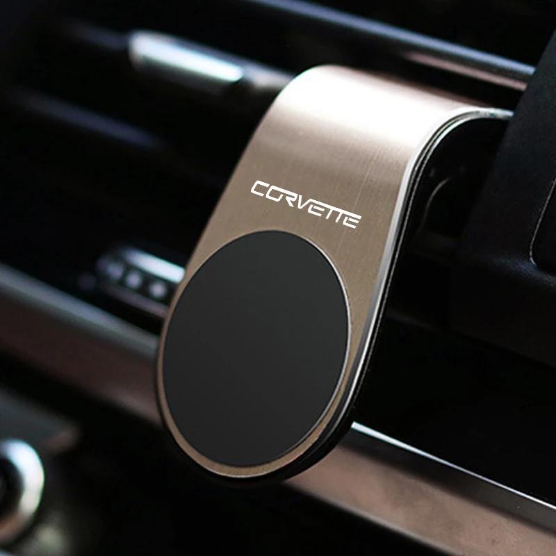 New Car Phone Holder Magnetic Car Mount For Chevrolet corvette Logo Anti Slip Phone Holder Car Magnetic L-shaped Auto Accessorry