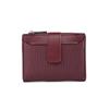 Fashionable Women's Folding Short Wallet PU Leather Zipper Coins Purses Solid Color Versatile Pouch Bag Card Holder