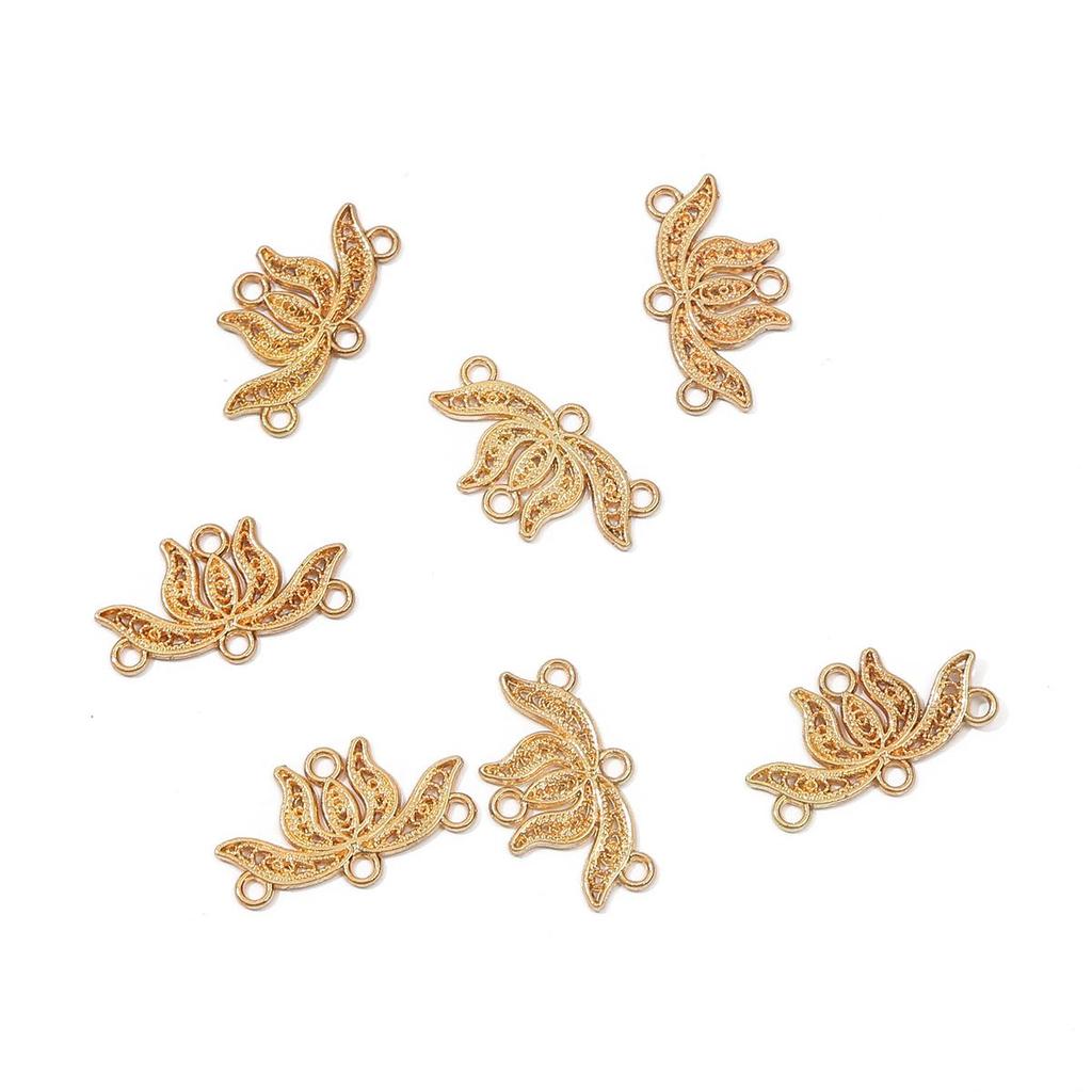 5/10 шт. металлический сплав лотос разъем подвески кулон DIY ювелирные изделия аксессуары