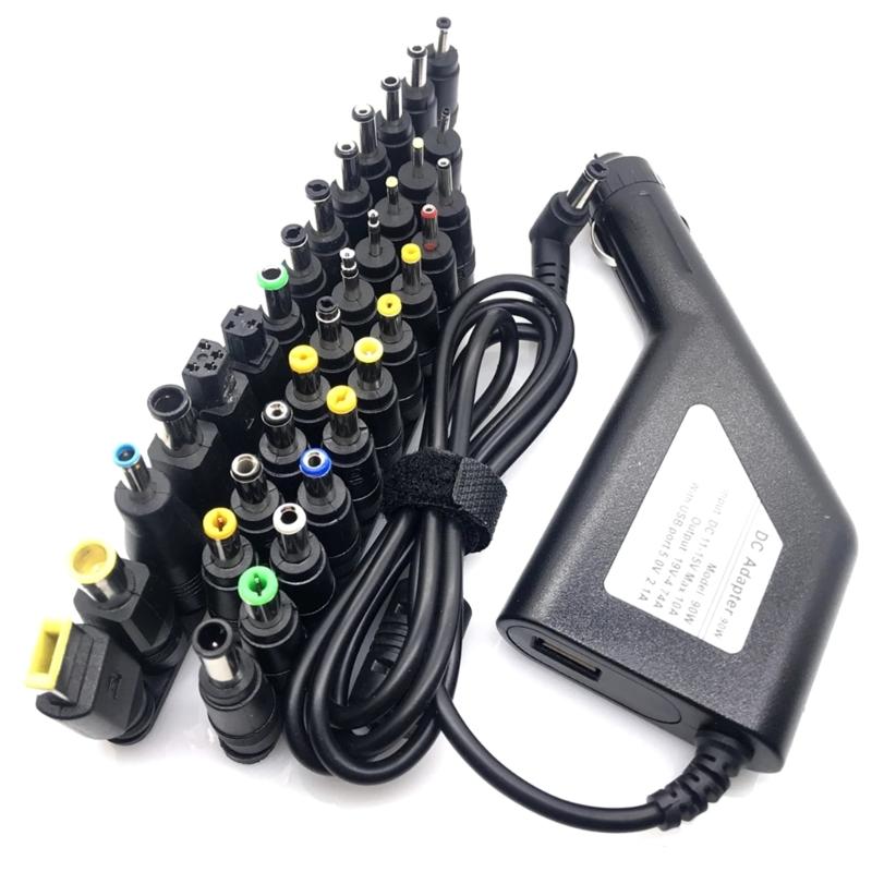 Автомобильное зарядное устройство 90 Вт 19 В 4,74 А для ноутбуков Решение для зарядки Опционально 34 наконечника Разные
