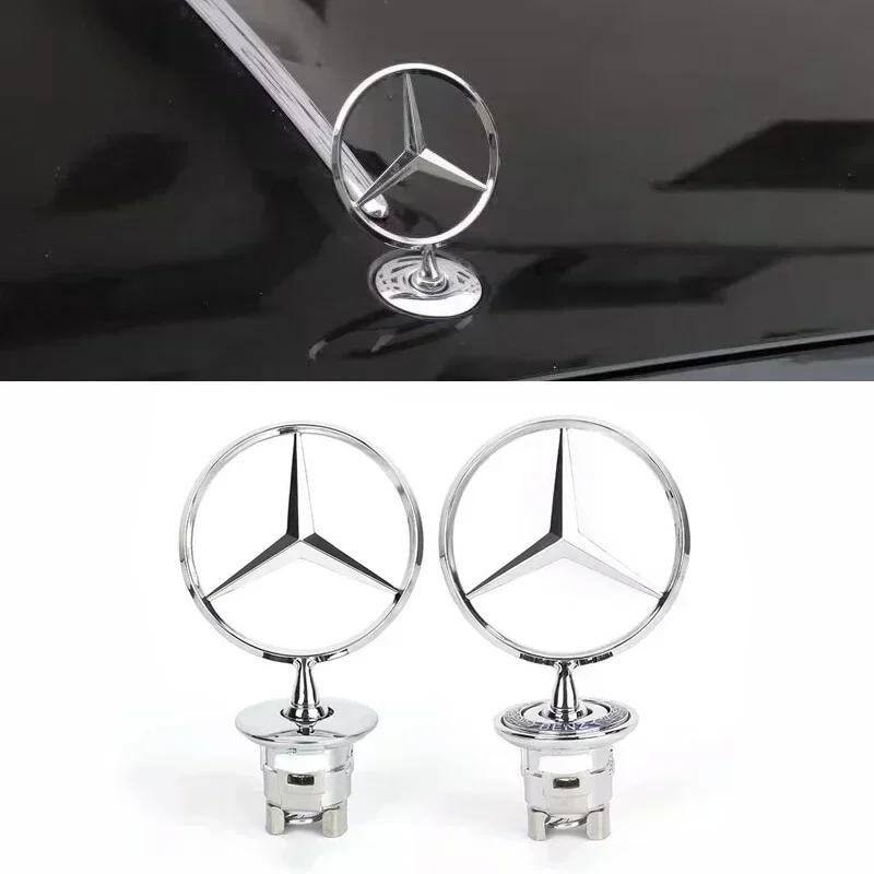 Zinc Alloy Car Front Hood Emblem Bonnet Label Badge Decal For Mercedes Benz C E S Class W204 W205 W212 W213 W211 W220 W222 W223 BK1