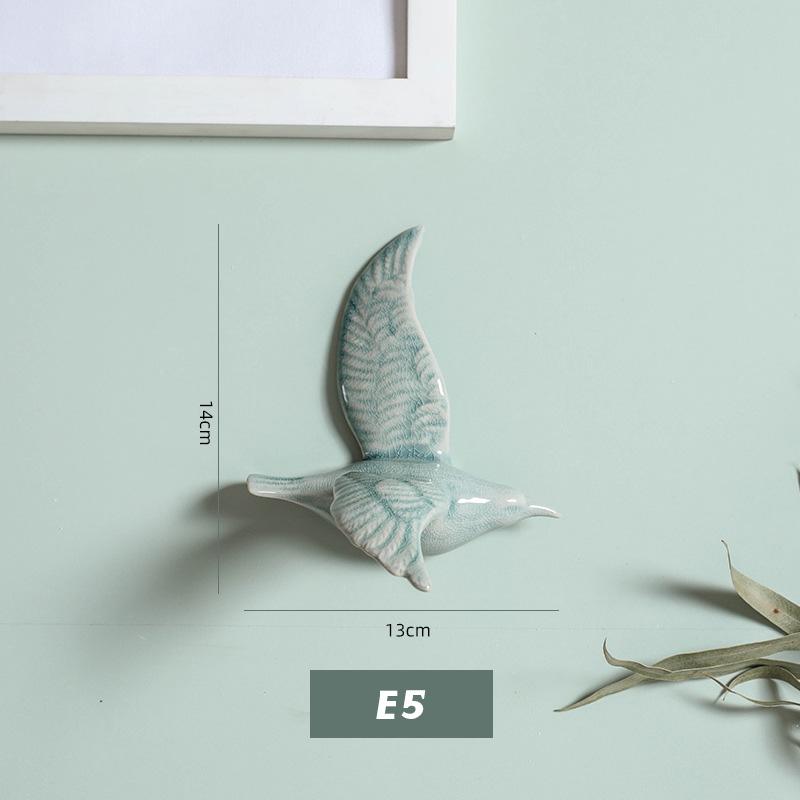 3D Керамические Птицы Настенный Подвесной Кулон Домашние Украшения Декор для ТВ-фона Ремесла Декор для Подвешивания в Гостиной Ручная работа