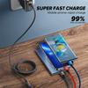 QOOVI Кабель для быстрой зарядки 3 в 1, Micro USB/Type-C/Lightning