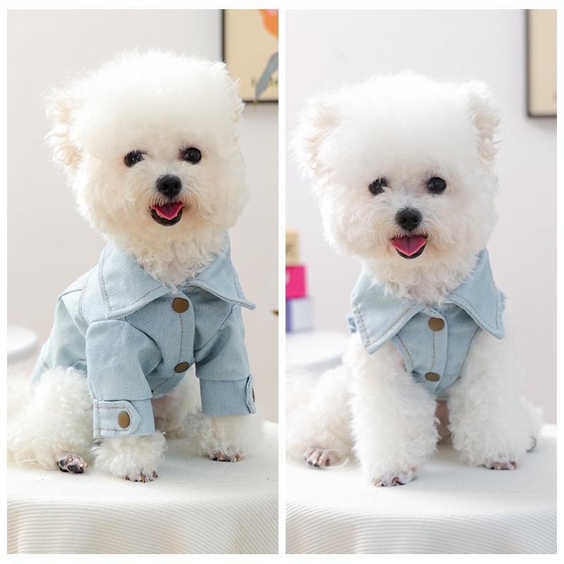 Cowboy Denim Clothing For Pet Girl Boy Fashion New Harness Vest Outfit Coat Jacket For Dog Puppy Small Animal Dachshund Pugs Cat