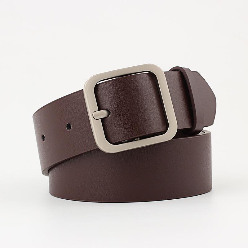 Women's Korean Style Fashion Belt with Square Buckle