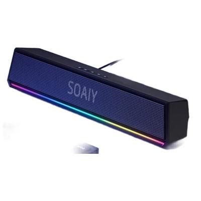 Игровой настольный динамик SOAIY RGB с Bluetooth, штекер CN (адаптер в комплекте)