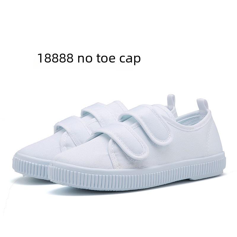Детские танцевальные туфли на липучках - белые кроссовки для помещений для мальчиков и девочек
