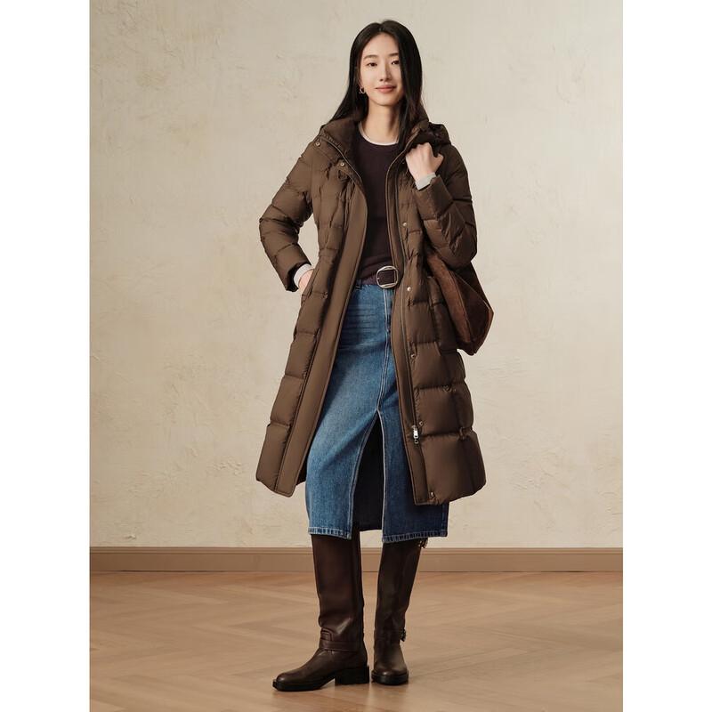 Juzhi Annakou Women's Glacier Series Mid-Length Goose Down Puffer Jacket