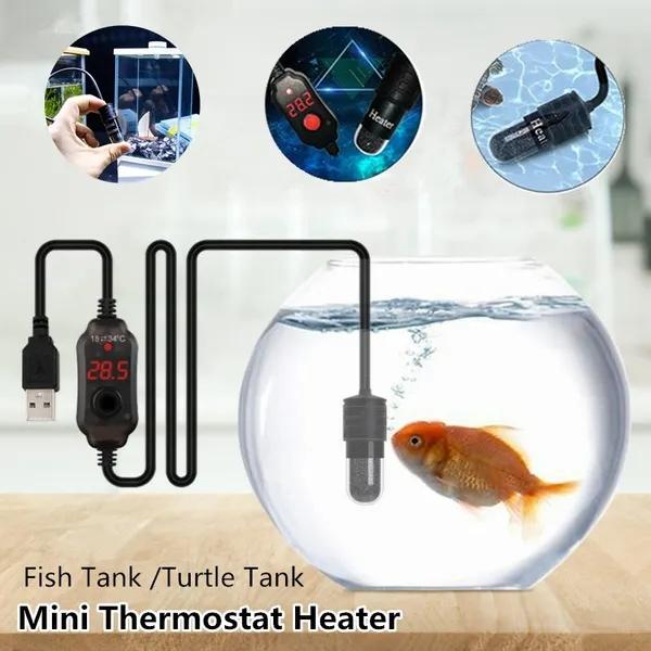 НОВЫЙ USB мини-нагреватель для аквариума, термостат, нагреватель, нагревательный стержень для аквариума, поддерживает температуру воды 18 ° C ~ 34 ° C