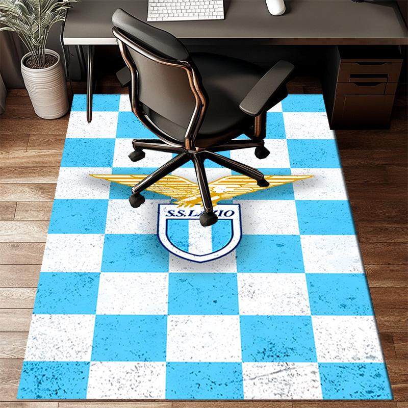 Lazio Football Crest Rug for Living Room, Game Rooms, Office, Bedroom, Office Floor Mat Playful Design, fan gifts Christmas decor