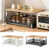 Двухъярусная корзина-органайзер для кухонной столешницы 37x26x18 см, выдвижная полка для хранения для дома, общежития