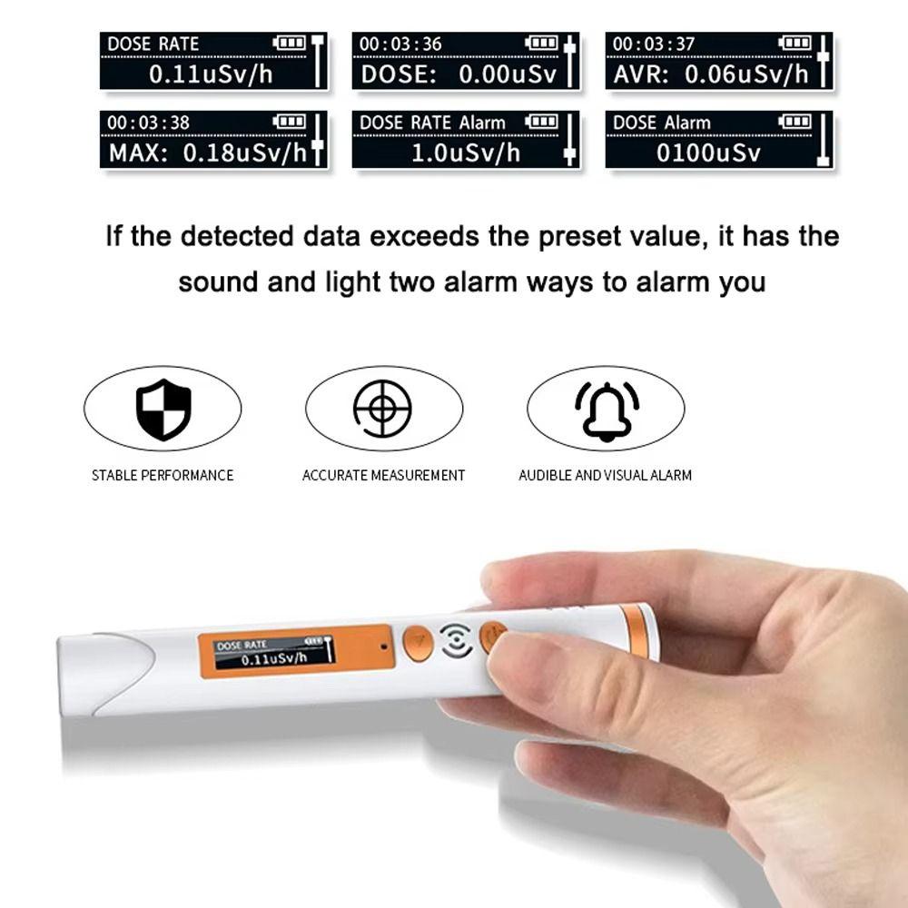 Pen Type Nuclear Radiation Detector Handheld Dosimeter 48mm Geiger Counter  Radiation Detection