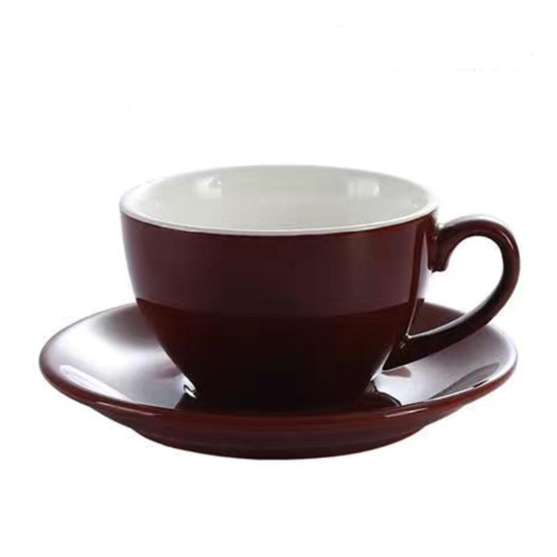 Цветная простая кофейная чашка и тарелка, набор из двух предметов: керамическая чашка, чашка для воды, цветочная чашка для чая, чашка для молока