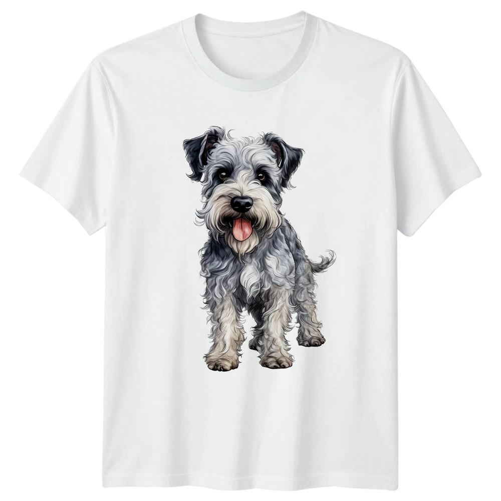Schnauzer Dog Animals Dogs Unisexs TShirt Unisexs Tee Graphic Unisex Top Canine