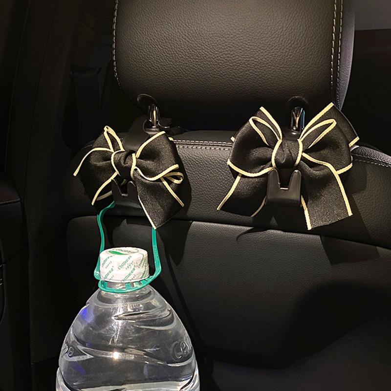 Fashion Bowknot Universal Car Seat Headrest Neck Pillow Auto Waist Support Supplies Seatbelt Car Accessories Interior for Women