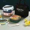 Милый ланч-бокс для детей, отделения для микроволновки, ланч-бокс Bento с вилкой и ложкой, контейнер для хранения продуктов в микроволновке, пикник на открытом воздухе