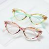 Cat Eye Hyperopia Eyeglasses Anti Blue Light Reading Glasses for Women Men Trendy Colorful Floral Frame Presbyopia Glasses