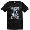 Halloween Reaper Skull Scythe Gothic T Shirt Spooky Graphic Tee Gift Idea Wear