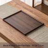 Multipurpose Rectangular Bamboo Serving Tray Natural Wooden Walnut Color Tray for Home Party Snack Drink Serving