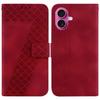 For iPhone 17 Stand Case 7-Shaped Pattern Imprint Leather Phone Cover with Strap
