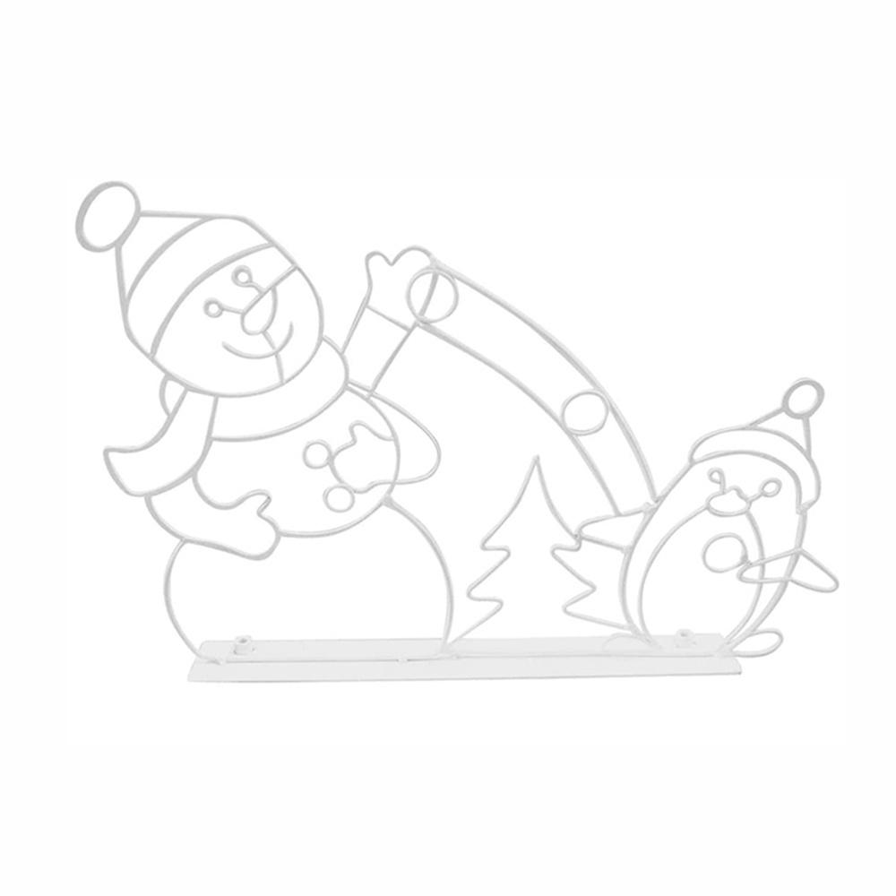 Year's Animated Lights "Snow Battle" Active Frame for a Snowman and Penguin Illuminated Garland