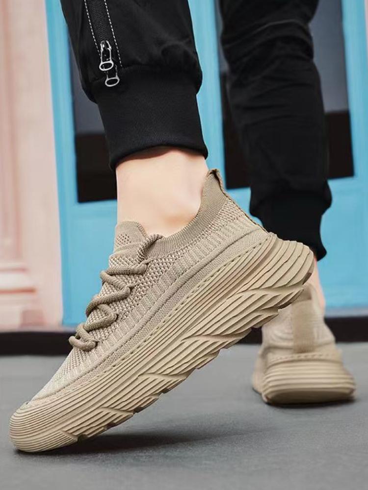 Fashion Sneakers Korean Style Height Increasing Men's Casual Shoes Sports Plain Vulcanize Walking Adults Common In Promotion Male Shoe