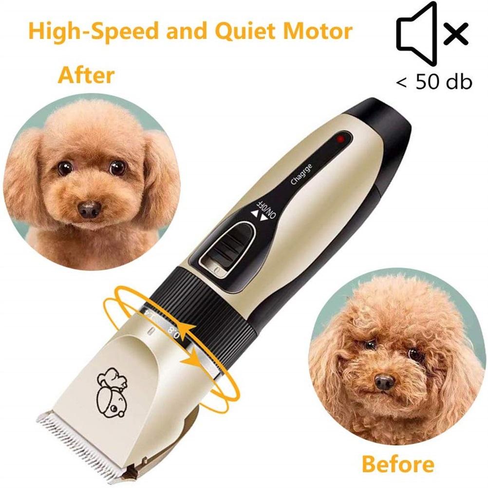 Cordless Dog Clipper Kits Dog Grooming Clippers Pet Hair Trimmer with 4 Combs