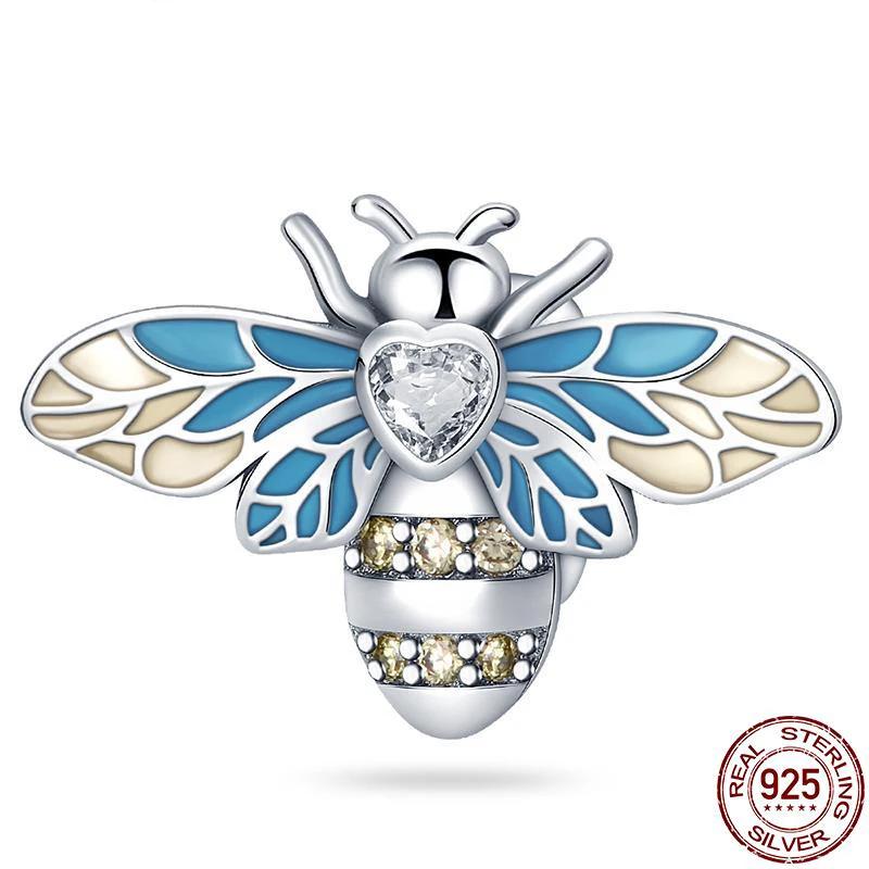 Glow in The Dark Firefly Charm Bead Fit Necklace Bracelet 925 Silver Chameleon Pendant Beads Women DIY Jewelry Making